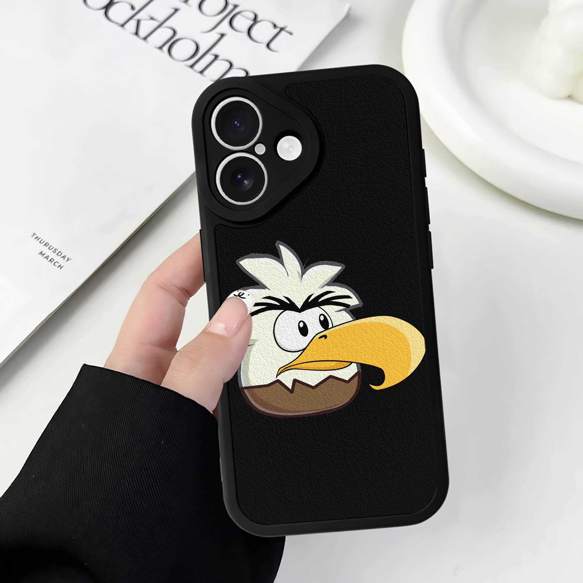 （画像用） Angry Birds アングリーバード 【iPhone 16シリーズ対応】シリコンスマホケース（レザー調） 材質：シリコン